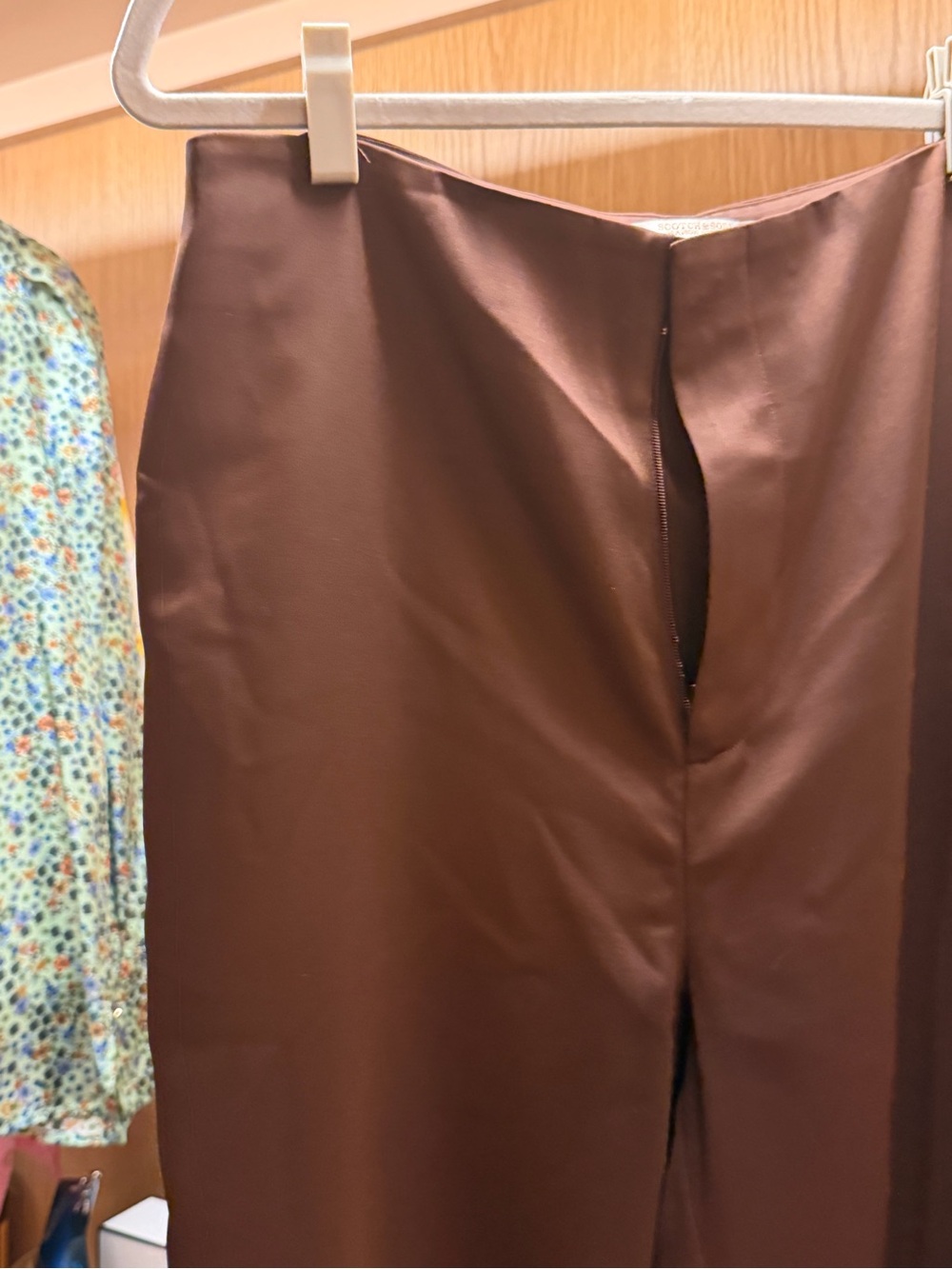 Satin tailored pants
